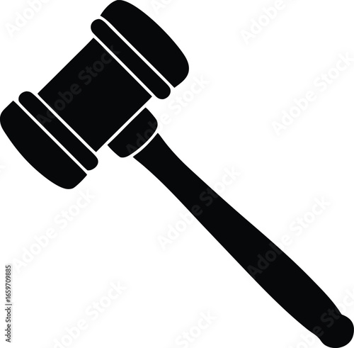  gavel hammer for justice law silhouette vector