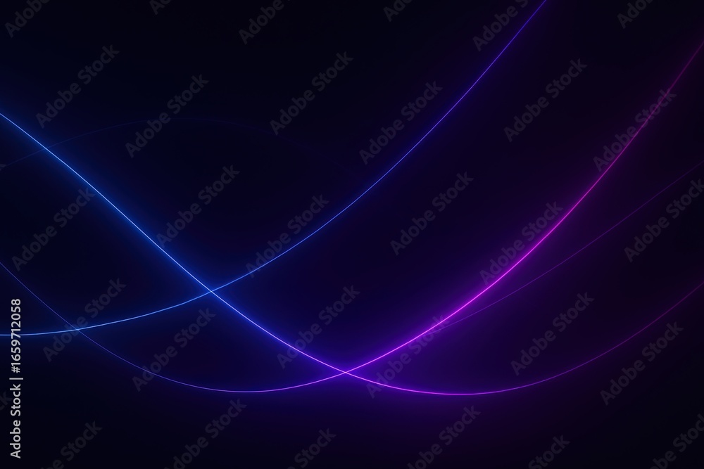 Naklejka premium Dark background with purple and blue lines