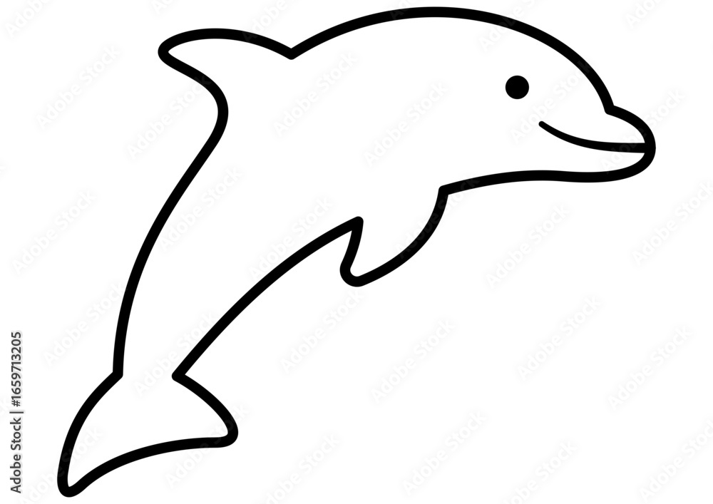 Obraz premium Delfin Illustration, Meeressäuger Clipart, Ozean Tier Grafik, maritimes Design, dekorative Vektorgrafik, Wasser Tiermotiv, minimalistisches Meeresbild