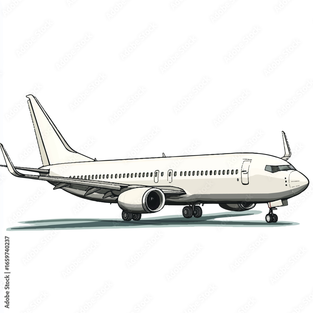 Obraz premium a modern commercial airplane
