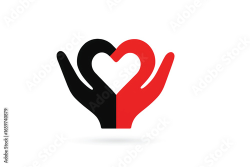 Vector of hands making heart shape gesture. Symbol of love everything .diverse love Icon.