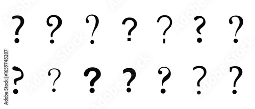 Question marks Icon. Different types of question mark icons. question mark symbol vector icon set. Big set of question mark icons. Vector illustration.