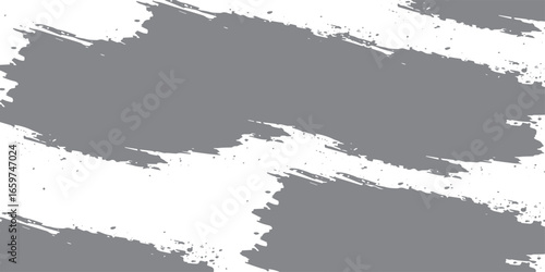 Abstract gray and white brush stroke texture background with rough edges and painterly feel transparent background
