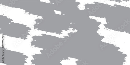 Abstract camouflage pattern with irregular gray and white shapes repeating texture background transparent background