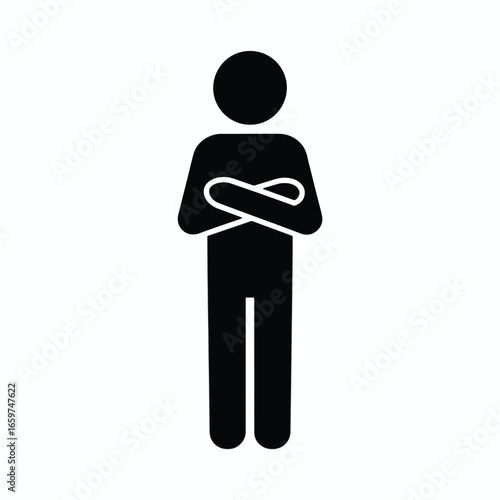 Confident person with arms crossed, representing strength and authority