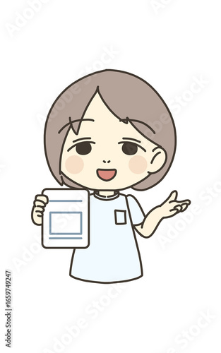 医療従事者の人物　イラスト素材　看護師