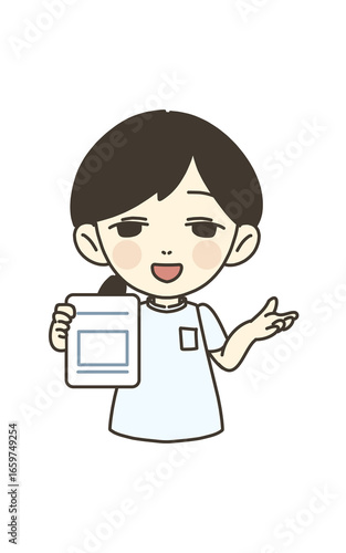 医療従事者の人物　イラスト素材　看護師