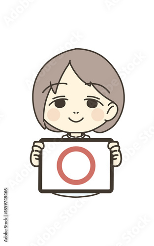 医療従事者の人物　イラスト素材　看護師　マルマーク