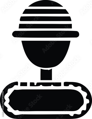 Silhouette of a safari explorer wearing a pith helmet and carrying a safari backpack on an adventure