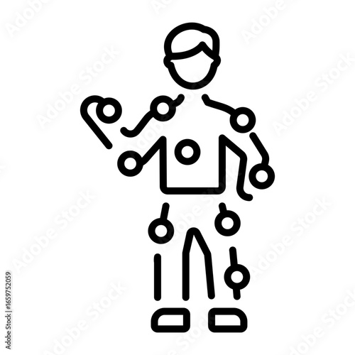 A linear icon representing motion tracking sensor