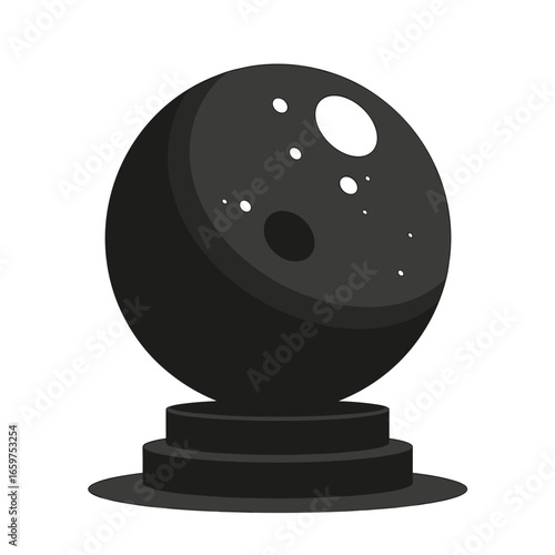 Magic crystal ball illustration, witchcraft and divination