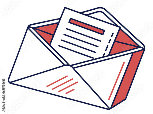 Cute, stylized illustration of a mail box. A simple, hand-drawn vector graphic of a mail box, perfect for branding, logos, or social media posts.