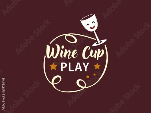 Stylish Winter Cup Logo Design for Sports Competition ,This eye-catching logo design embodies a winter sports competition, featuring a trophy and ice skates, perfect for a winter cup.