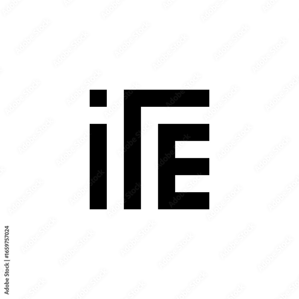 Fototapeta premium Letter irE square geometric symbol simple logo vector