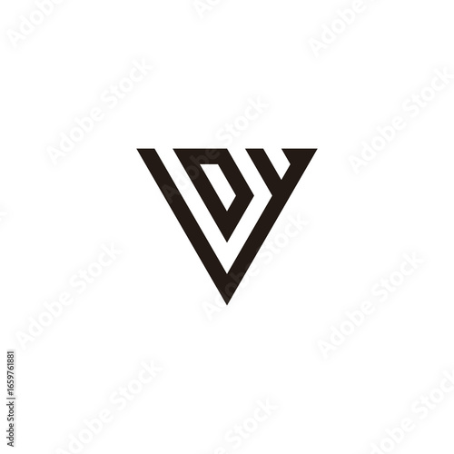 Free Download Letter Dy triangle geometric symbol simple logo vector - GFXLoad