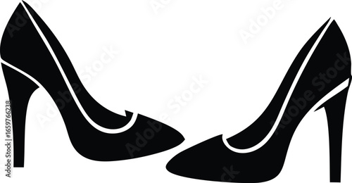 Elegant black high heel shoes for fashionable women stylish footwear for a chic and sophisticated look