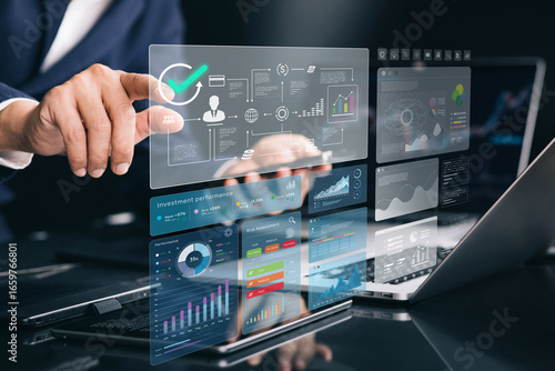 Obraz na płótnie Financial planning and wealth management concepts with global factor situation