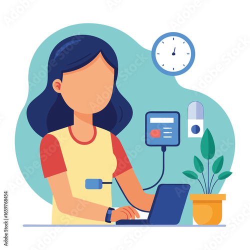 woman checking her blood pressure, high blood pressure, low blood pressure 