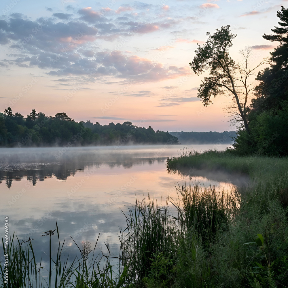 Fototapeta premium Peaceful core, radiating silent harmony within chaos, symbolizing balance, serenity, resilience, inner strength, timeless calm, and infinite quiet energy.