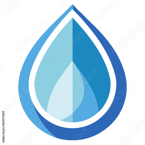Abstract water drop logo design for branding