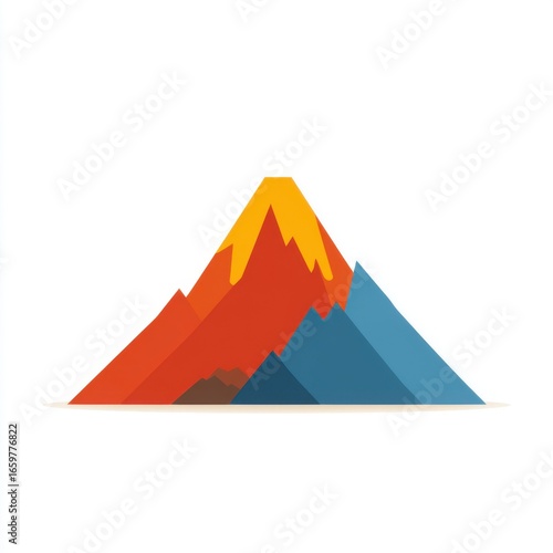 Free Download Volcano mountain flat icon simple nature minimal - GFXLoad