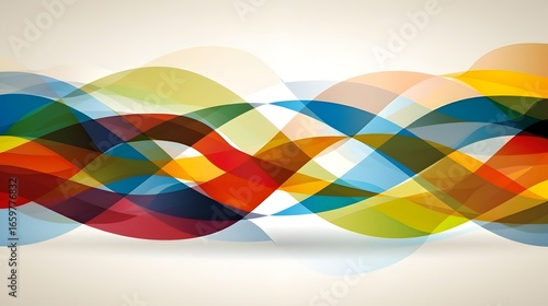 Colorful Waves of Blended Patterns in Vibrant Tones for Modern Background Design