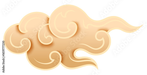 chinese cloud traditional style element calligraphy golden