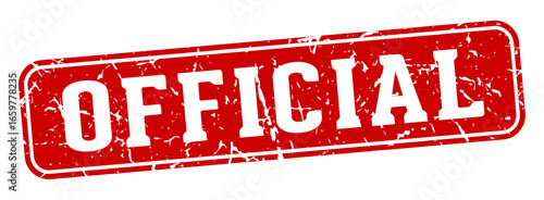 official rectangular sign. official stamp