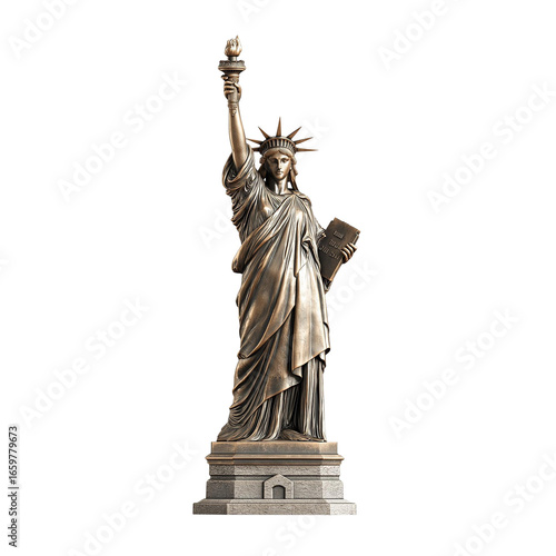Statue of Liberty on white background PNG