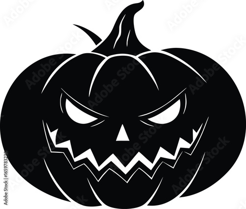  pumpkin jack o lantern silhouette design  