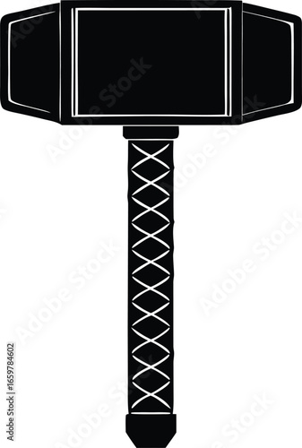 mjolnir hammer mythic silhouette design  