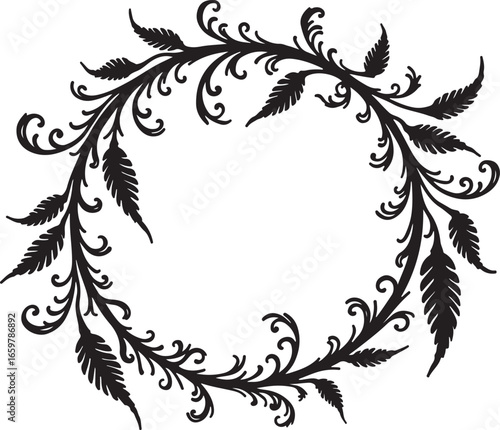 Decorative Elem"Elegant Vintage Floral Frame"ent Laser Cut Bundle