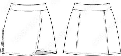 skirt Fashion wrap detail illustration silhouette royalty free stock photos premium quality