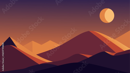 mountain landscape vector illustration
