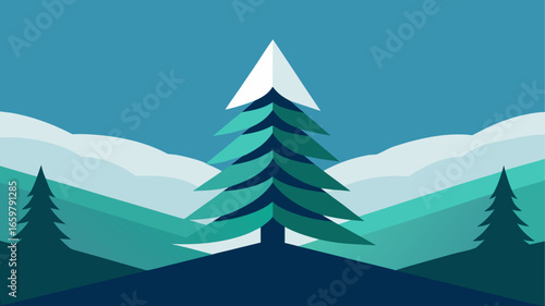 vector illustration of a winter landscape