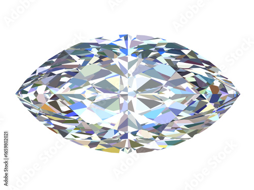 marquise-cut diamond, a classic and elegant gemstone shape known for its elongated, pointed ends.