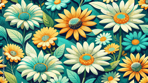 seamless pattern with flowers