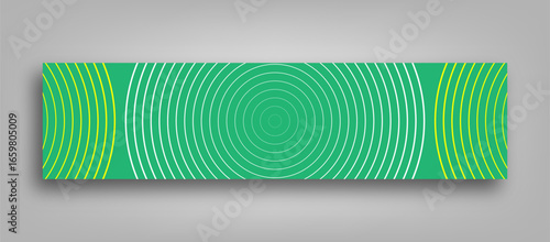 Geometric circle green background linkedin banner template
