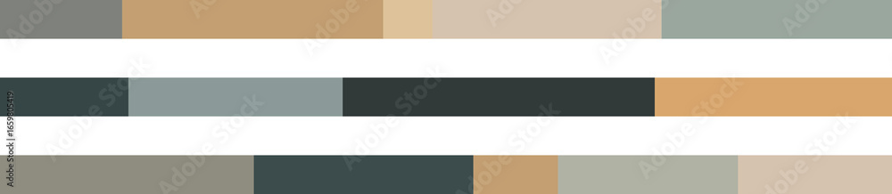 Obraz premium Three rows of Abstract Color Block Pattern.