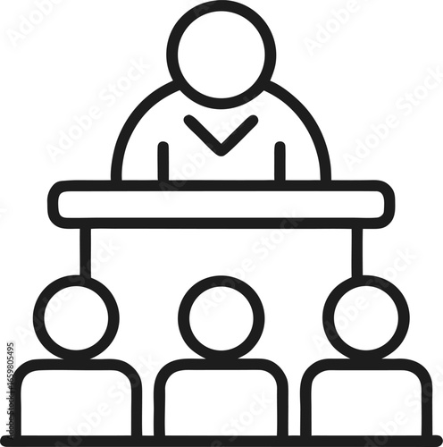 Conference icon isolated  on white background