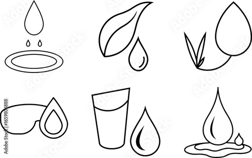 Spa Elements Clipart with Candle Leaf Stones and Glasses