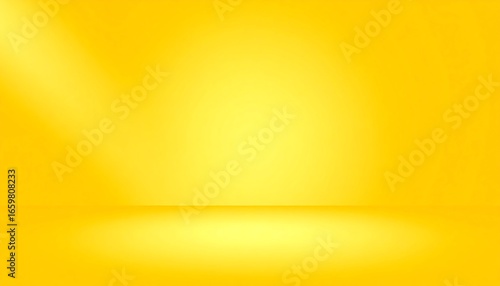 Solid yellow studio backdrop with soft lighting