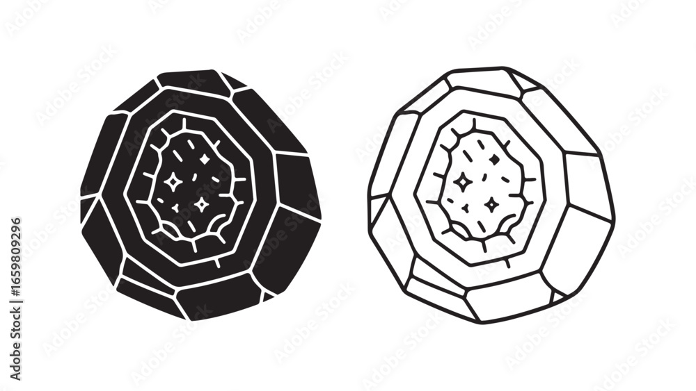 Obraz premium Abstract geometric shape with transparent background