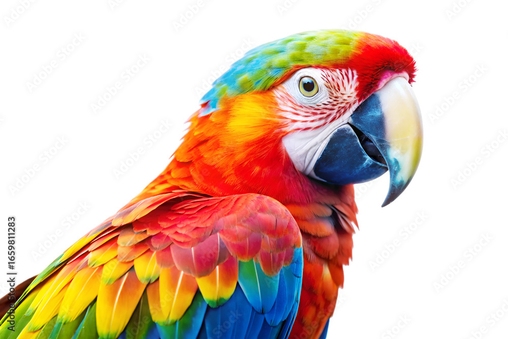 Fototapeta premium Realistic Parrot Bird PNG Transparent High Quality.