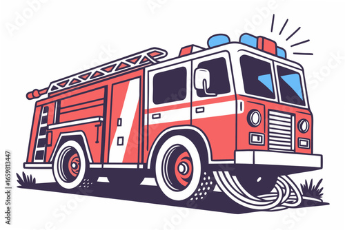 fire truck vector illustration