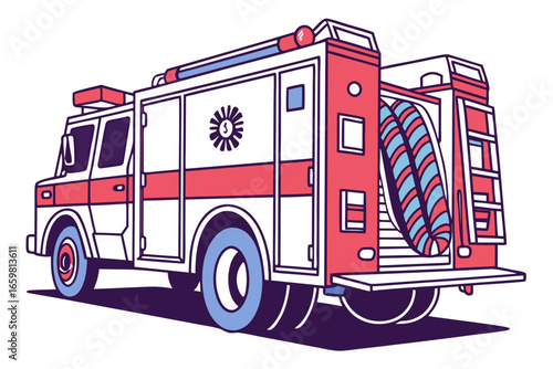 fire truck with fire engine