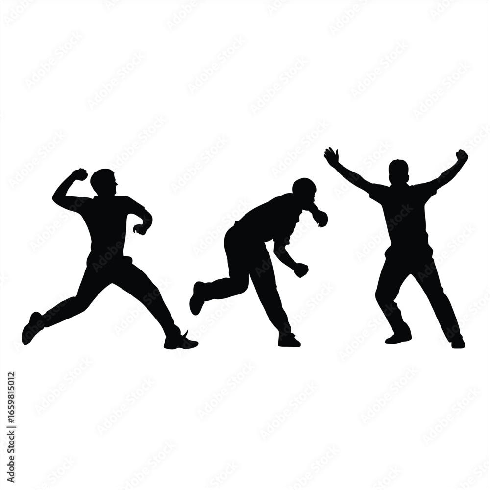 Fototapeta premium Cricket players in action