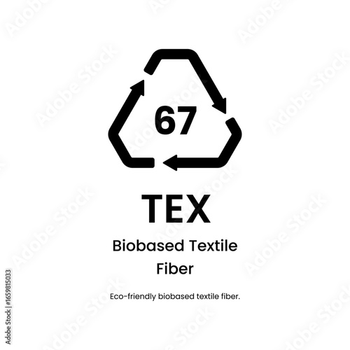 Biobased Textile Fiber 67 recycling icon