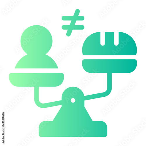 inequality gradient icon