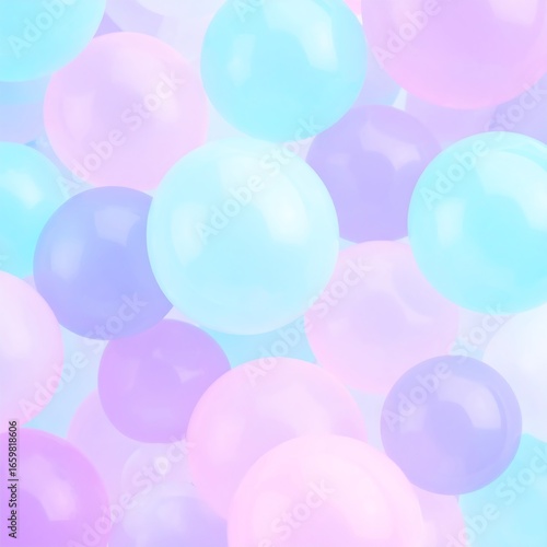 Pastel balloons fill the frame